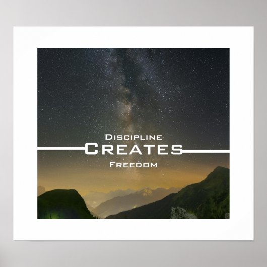 Disziplin schafft Freiheit Poster (Vorne)