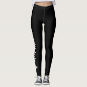 Disziplin-Schwarzes Leggings (Vorderseite)