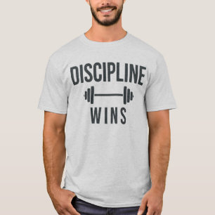 Disziplin siegt Gym-Shirt für Männer   Motivierend T-Shirt