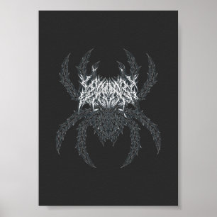 Disziplin-Spinne-Gym-Fitness-Grafik Poster