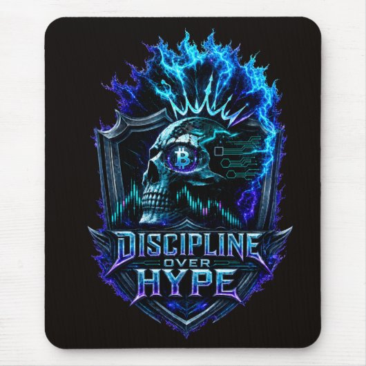 Disziplin statt Hype Bitcoin Krypto-Mentalität Des Mousepad (Vorne)