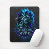 Disziplin statt Hype Blue Grunge Bitcoin Mousepad (Mit Mouse)