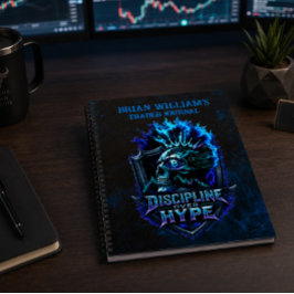 Disziplin statt Hype Blue Grunge Bitcoin Notizblock