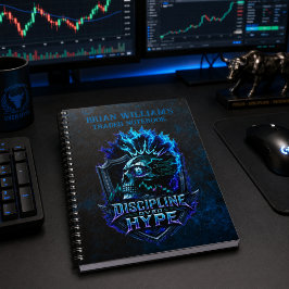 Disziplin statt Hype Blue Grunge Bitcoin Notizblock