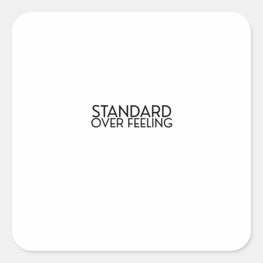 Disziplin statt Motivation Fetter Minimalistischer Quadratischer Aufkleber (Vorderseite)