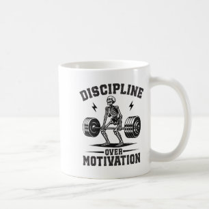 Disziplin statt Motivation Fitness Motivations Tra Kaffeetasse