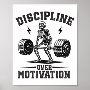 Disziplin statt Motivation Fitness Motivations Tra Poster