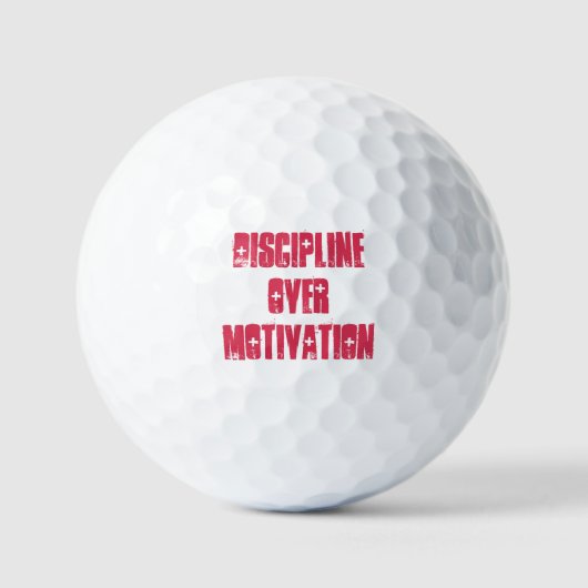 Disziplin statt Motivation Golfball (Vorderseite)