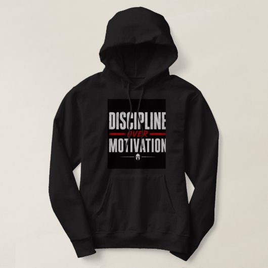 Disziplin statt Motivation Hoodie (Design vorne)