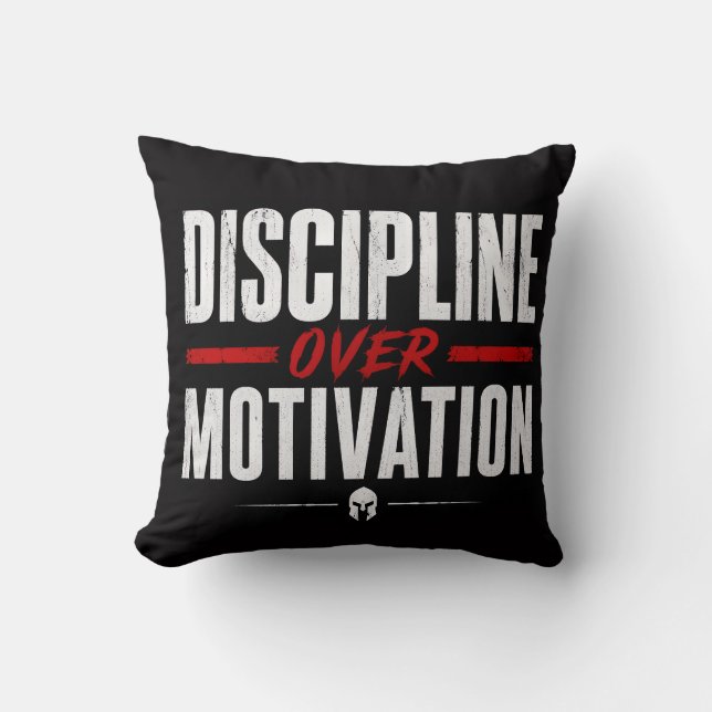 Disziplin statt Motivation Kissen (Vorderseite)