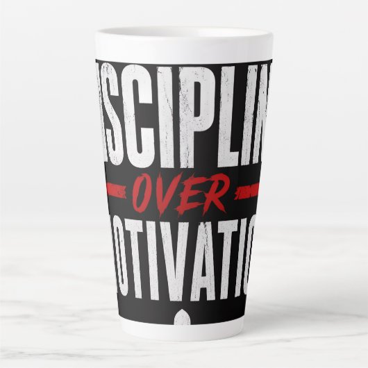 Disziplin statt Motivation  Milchtasse (Vorderseite)