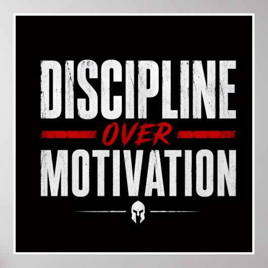 Disziplin statt Motivation Poster (Vorne)