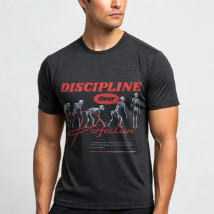 Disziplin statt Perfektion Gym T-Shirt   Streetwea