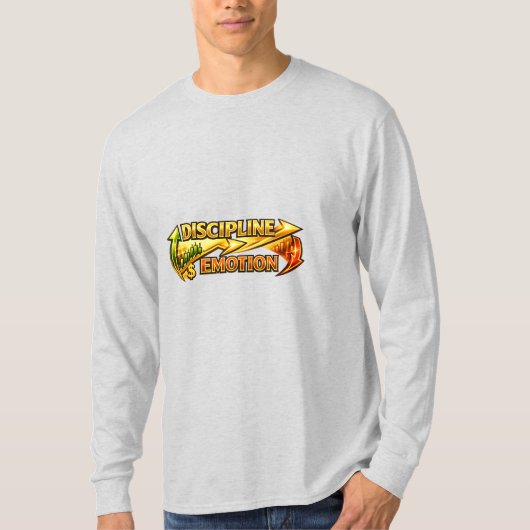 Disziplin über Emotion Gold Trading Mindset Lang  T-Shirt (Vorderseite)