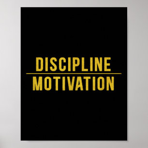 Disziplin über Motivation Gym Workout Hustle Musc Poster
