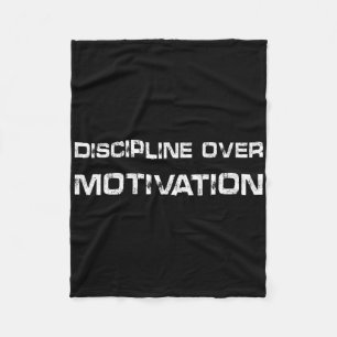 Disziplin über Motivation Gym Workout T-Shirt Gewi Fleecedecke