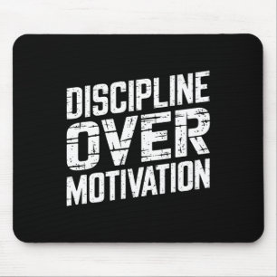 Disziplin über Motivation Gym Workout T-Shirt Gewi Mousepad