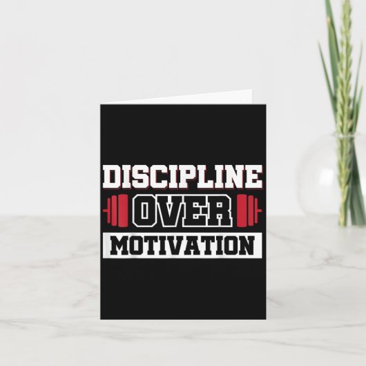 Disziplin über Motivation Karte (Vorderseite)