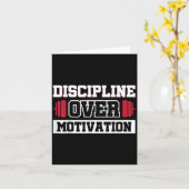 Disziplin über Motivation Karte (Gelbe Blume)