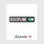 Disziplin über Motivation und Fitness Aufkleber (Blatt)