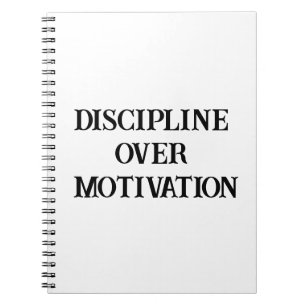Disziplin über MotivationsNotebook für Männer Notizblock