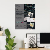 Disziplin und Trendbeherrschung Poster (Heimbüro)