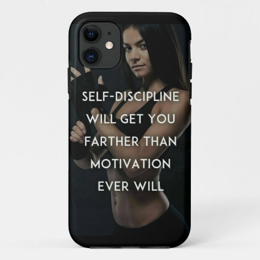 Disziplin vs. Motivation - Frauenym-Inspiration Case-Mate iPhone Hülle (Rückseite)
