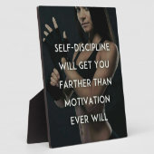 Disziplin vs. Motivation - Frauenym-Inspiration Fotoplatte (Seite)