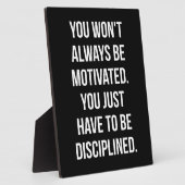 Disziplin vs. Motivation - Inspiration Fotoplatte (Seite)