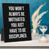 Disziplin vs. Motivation - Inspiration Fotoplatte (Seite)