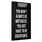 Disziplin vs. Motivation - Inspiration Klemmbrett (Rechts)