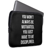 Disziplin vs. Motivation - Inspiration Laptopschutzhülle (Vorne Rechts)