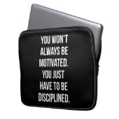 Disziplin vs. Motivation - Inspiration Laptopschutzhülle (Vorderseite Links)