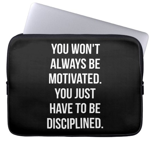 Disziplin vs. Motivation - Inspiration Laptopschutzhülle (Vorderseite)