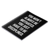 Disziplin vs. Motivation - Inspiration Notizblock (Linke Seite)