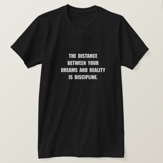 Disziplin-Zitat T-Shirt (Design vorne)