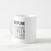 Disziplin-Zitate Kaffeetasse (Vorderseite Links)