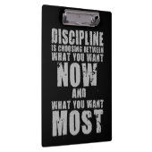 DISZIPLINE - Motivierend Wörter Klemmbrett (Rechts)