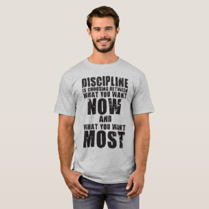 DISZIPLINE - Motivierend Wörter T-Shirt