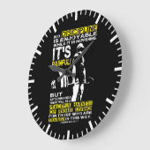 DISZIPLINIE - Abbruch der Stilllegung Motivierend Große Wanduhr (Winkel)
