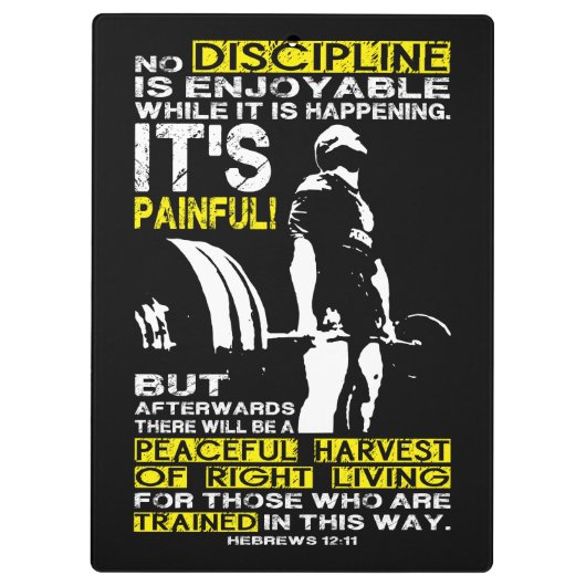 DISZIPLINIE - Abbruch der Stilllegung Motivierend Klemmbrett (Rückseite)