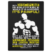 DISZIPLINIE - Bodybuilding Workout Motivierend Klemmbrett (Rückseite)