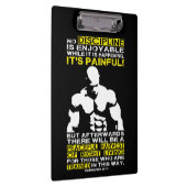 DISZIPLINIE - Bodybuilding Workout Motivierend Klemmbrett (Rechts)