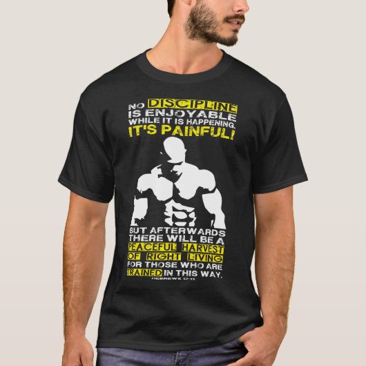 DISZIPLINIE - Bodybuilding Workout Motivierend T-Shirt (Vorderseite)