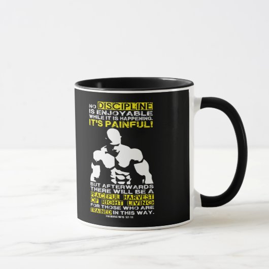 DISZIPLINIE - Bodybuilding Workout Motivierend Tasse (Rechts)