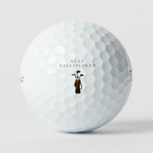 'Diszipliniert bleiben' Mindset Motivationsgeschen Golfball (Vorderseite)
