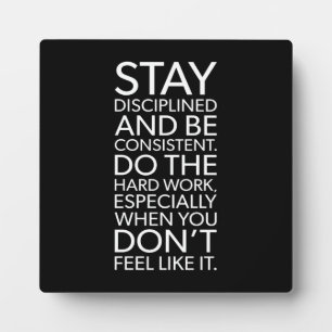 Diszipliniert und konsistent bleibe - Fitnessstudi Fotoplatte