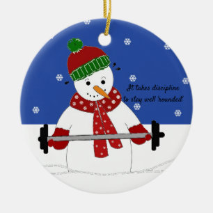 Disziplinierte Arbeit aus Schneemann Keramik Ornam Ornament