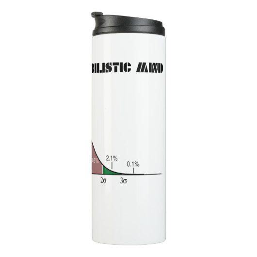 Disziplinierte probabilistische Geisteshaltung inn Thermosbecher (Nach rechts gedreht)