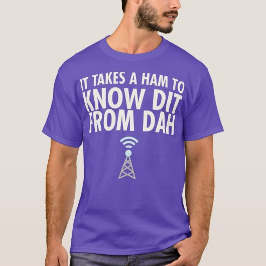 Dit from Dah Ham Radio Morse Code CW operator T-Shirt (Vorderseite)